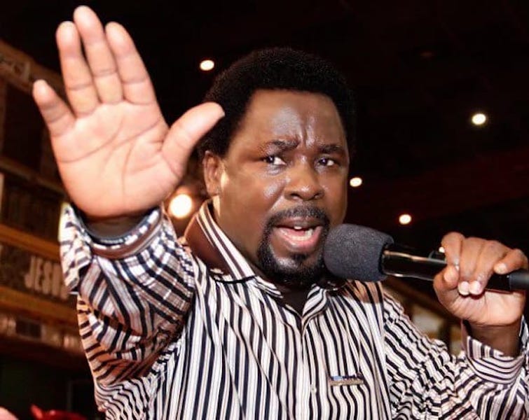 Tb Joshua Praying for viewers all over the world